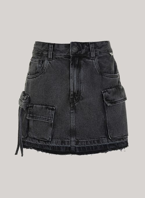 Saia Jeans Cargo Cleveland John John Feminina
