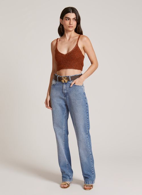 Calça Jeans New Wide Cassis John John Feminina