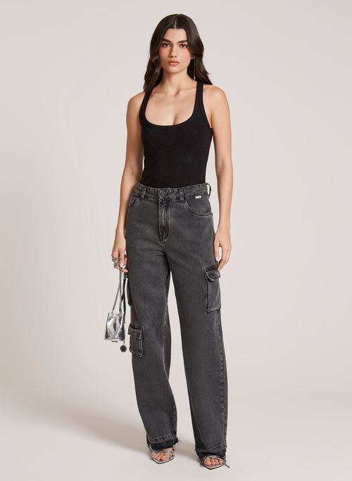 Calça Jeans Cargo Cleveland John John Feminina