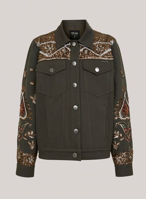 Jaqueta Fashion Embroidery Green John John Feminina
