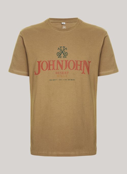 Camiseta Regular Fit Desert Hills Bege John John Masculina