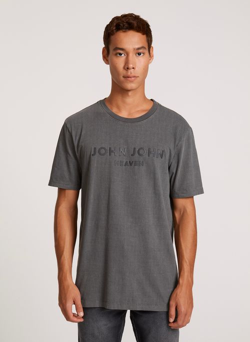 Camiseta Regular Fit John Form Chumbo John John Masculina