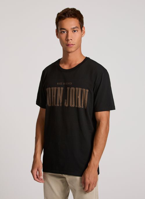 Camiseta Regular Fit Old West Black John John Masculina