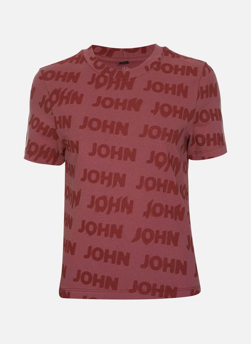 Camiseta Baby Tee Rosa John John Feminina