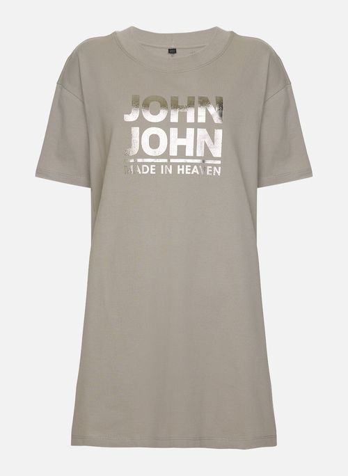 Vestido Amplo Line Stone Bege John John Feminino