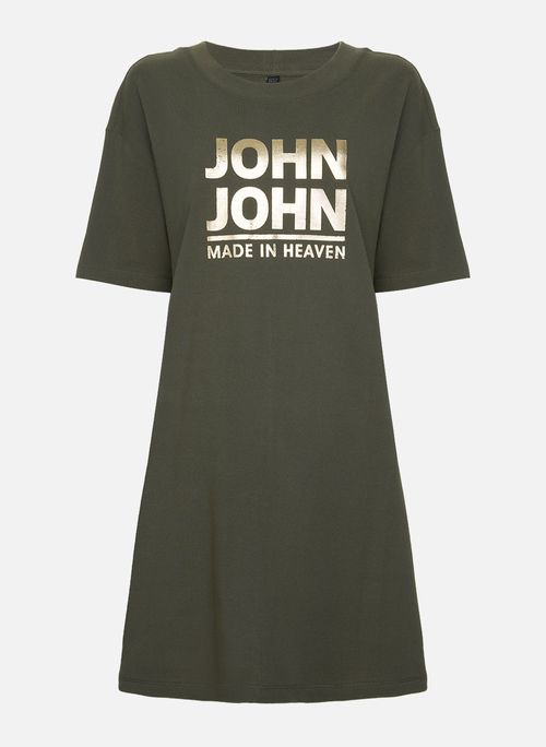 Vestido Amplo Line Stone Verde John John Feminino
