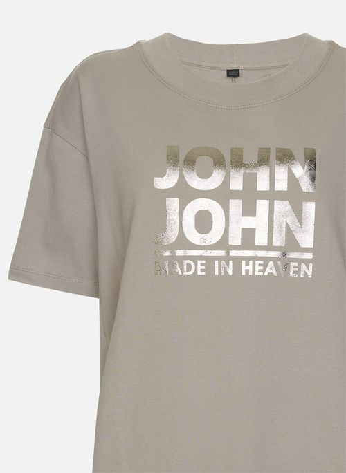 Vestido Amplo Line Stone Bege John John Feminino