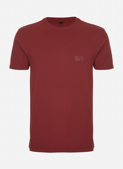 Camiseta Slim Fit LTD Edition Bordo John John Masculina