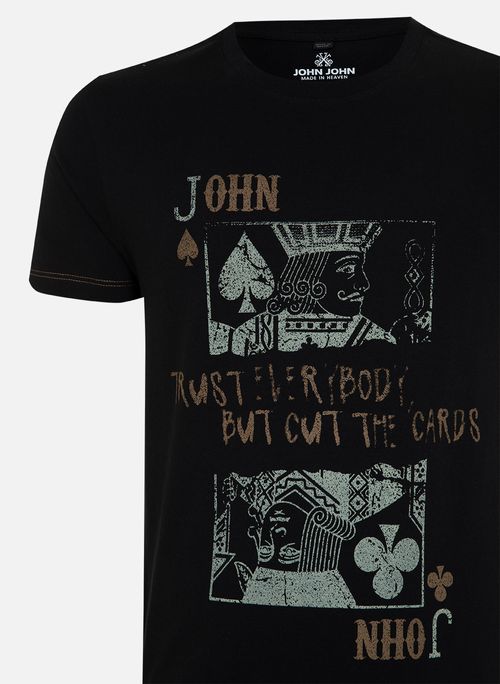 Camiseta Slim Fit Double Card John John Masculina