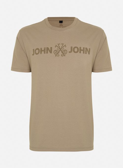 Camiseta Regular Fit Basic Areia John John Masculina