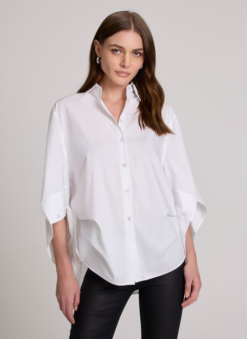 Camisa Ampla Helo White John John Feminina