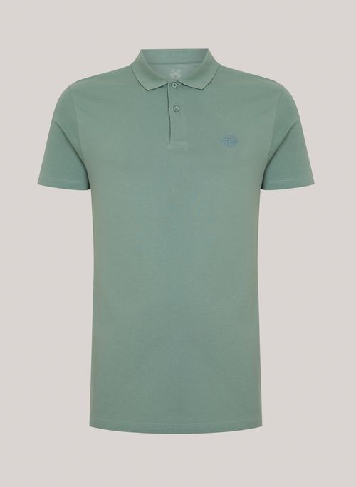 Polo Regular Fit Light Transfer Verde John John Masculina