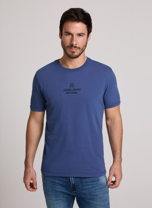Camiseta Regular Fit Industry Co Azul John John Masculina