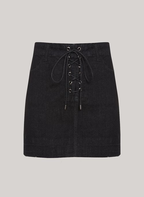 Saia Reta Lace Up John John Feminina