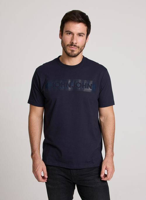 Camiseta Regular Fit Cleans Lines Azul John John Masculina