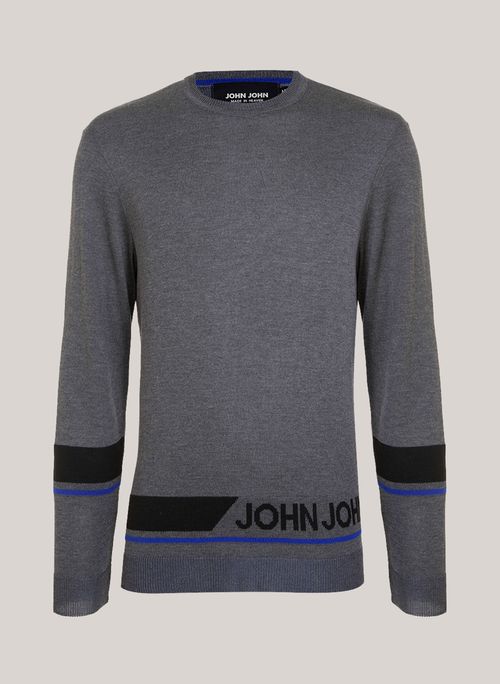 Tricot Slim Fit Single Stripe John John Masculino