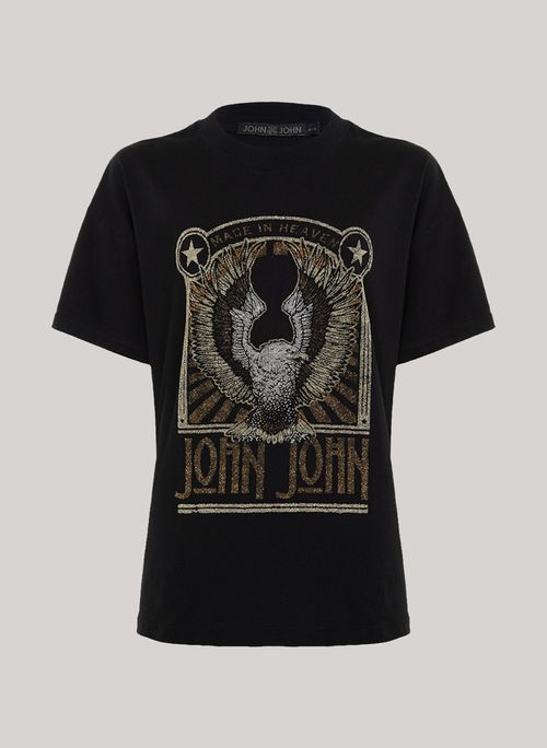 Camiseta Oversized Eagle Shine John John Feminina