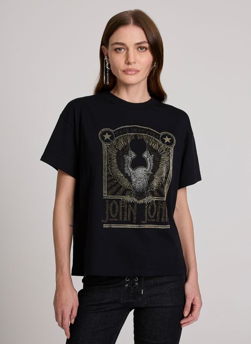 Camiseta Oversized Eagle Shine John John Feminina