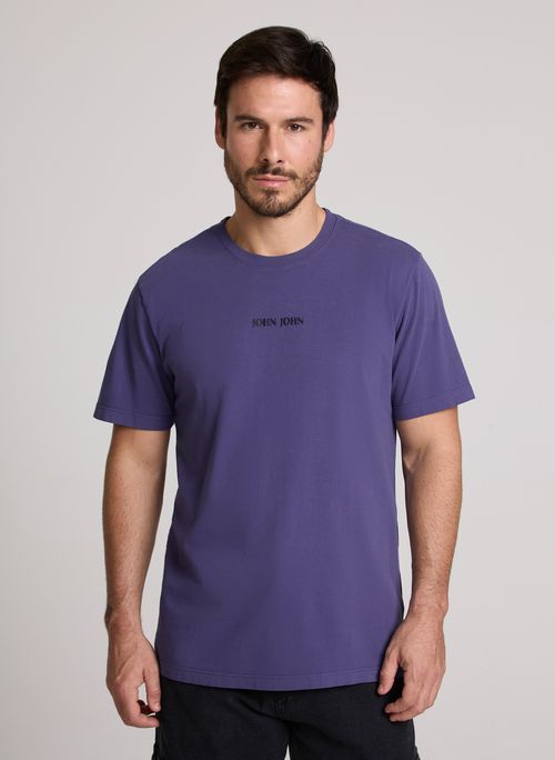 Camiseta Regular Fit Clean Azul John John Masculina
