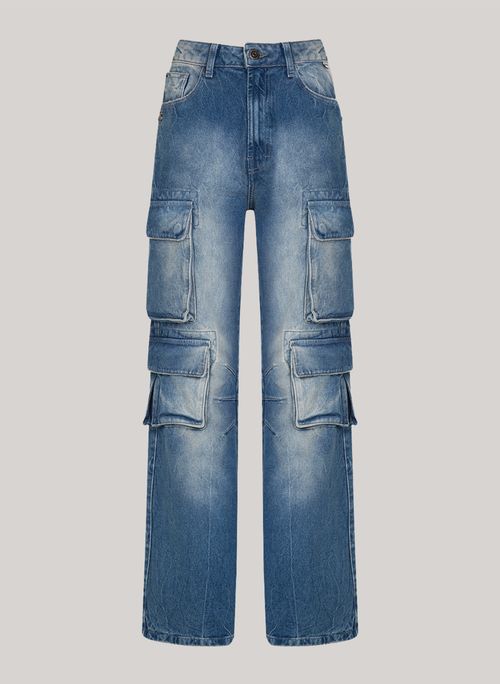 Calça Jeans Cargo Alasca John John Feminina