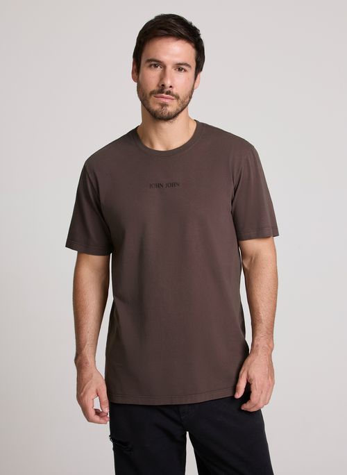 Camiseta Regular Fit Clean Chocolate John John Masculina