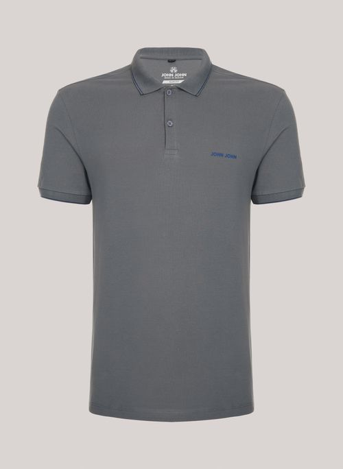 Polo Slim Fit Eletric Cinza John John Masculina