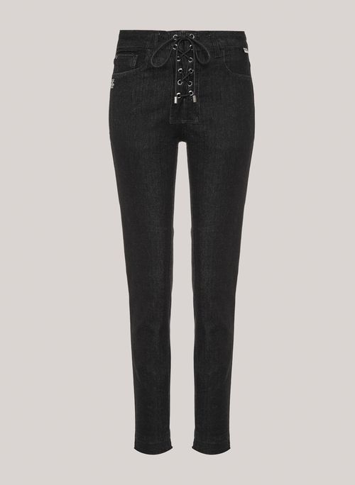 Calça Jeans High Skinny Lace Up John John Feminina