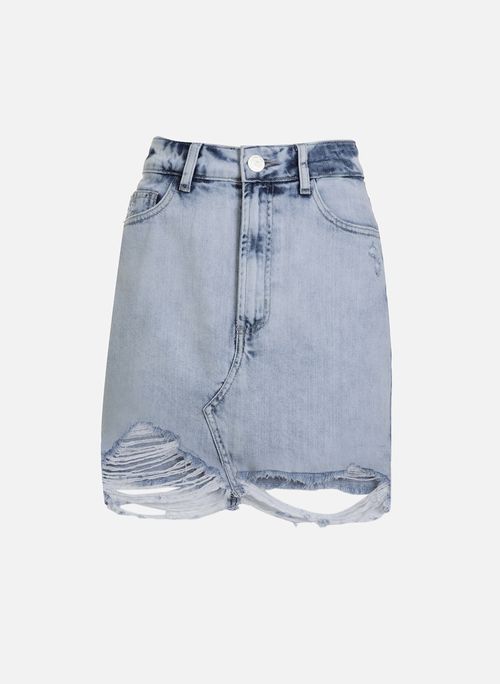 Saia Jeans Reta Tulum John John Feminina