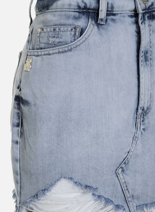 Saia Jeans Reta Tulum John John Feminina