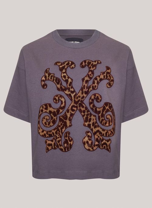 Camiseta Ampla Leopard John John Feminina