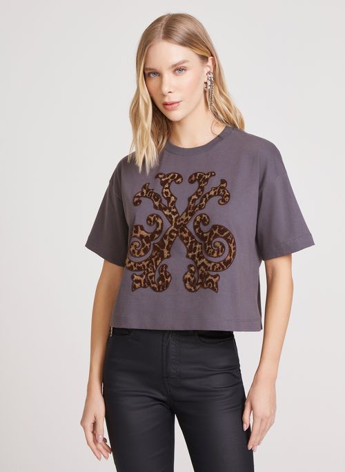 Camiseta Ampla Leopard John John Feminina