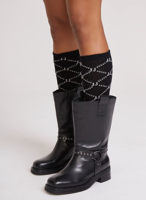 Meia Monogram John John Feminina