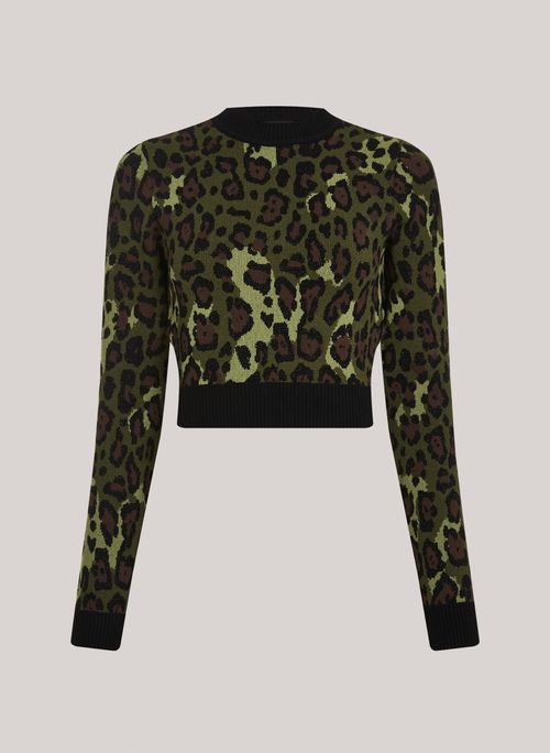 Blusa Cropped Leopard John John Feminina