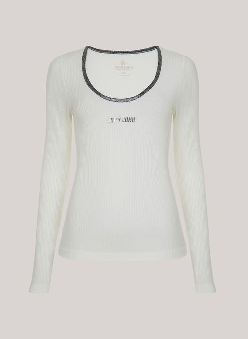 Blusa Justa Give Off White John John Feminina
