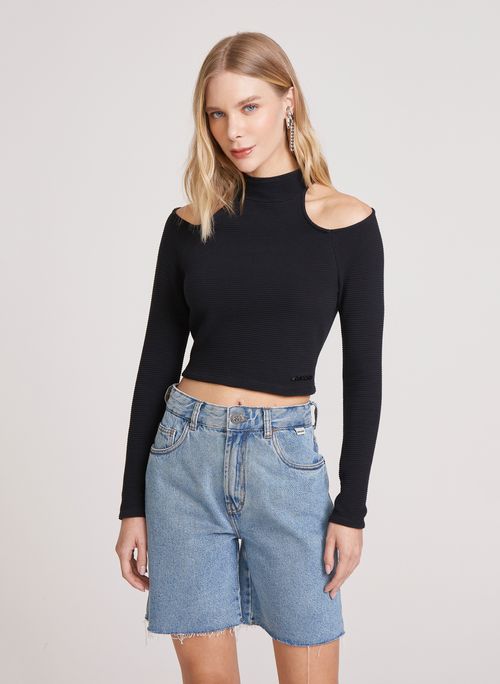 Blusa Justa Lai Black John John Feminina
