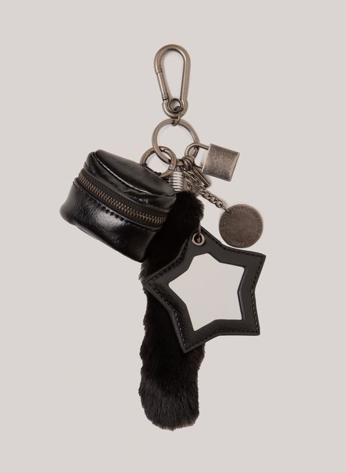 Bag Charms Black John John Feminino