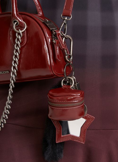 Bag Charms Dark Red John John Feminino