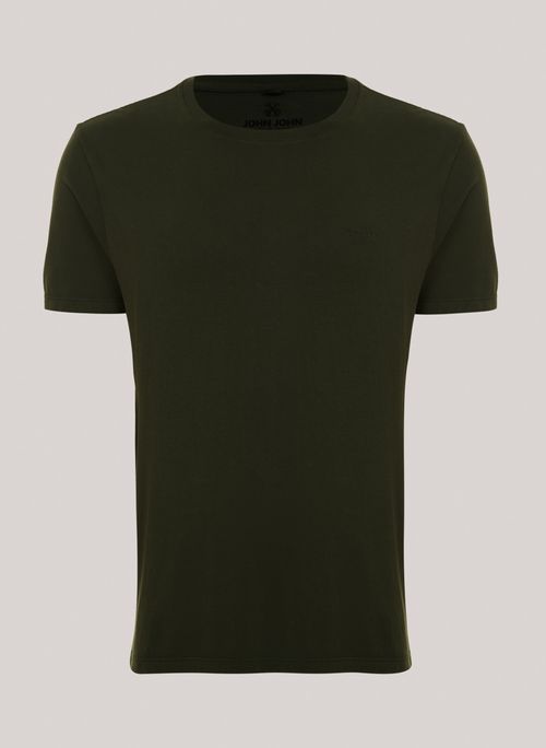 Camiseta Slim Fit John Soft Verde Militar John John Masculina