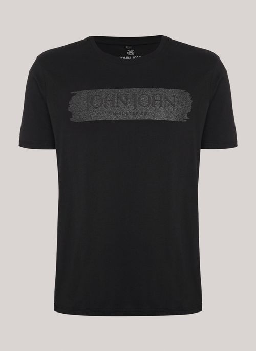 Camiseta Regular Fit Metalic John Black John John Masculina