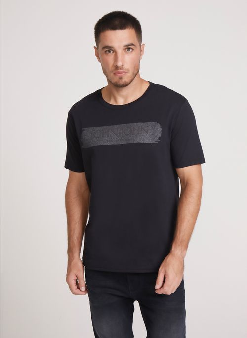 Camiseta Regular Fit Metalic John Black John John Masculina