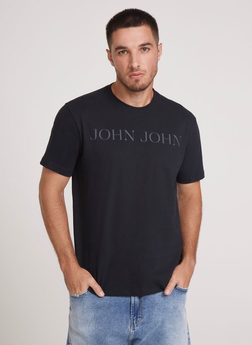 Camiseta Regular Fit Glam Aqua Black John John Masculina
