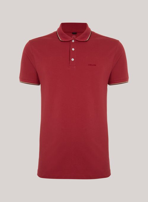 Polo Regular Fit 2 Lines Vermelha John John Masculina