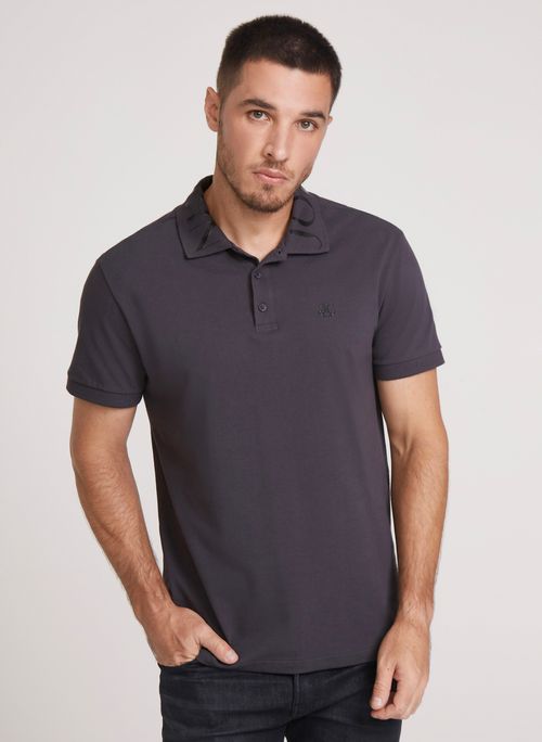 Polo Regular Fit Isla Cinza John John Masculina