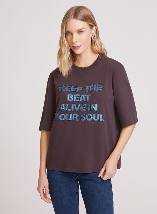 Camiseta Ampla Keeo The Beat John John Feminina