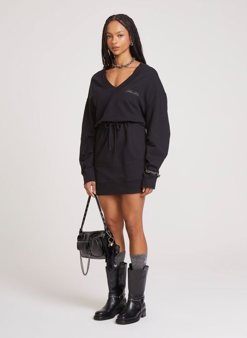 Vestido Amplo Moletom Vneck John John Feminino