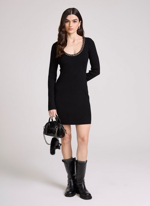 Vestido Justo Chain John John Feminino