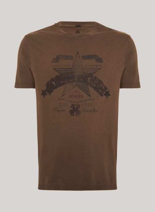 Camiseta Regular Fit Magic Star Marrom John John Masculina