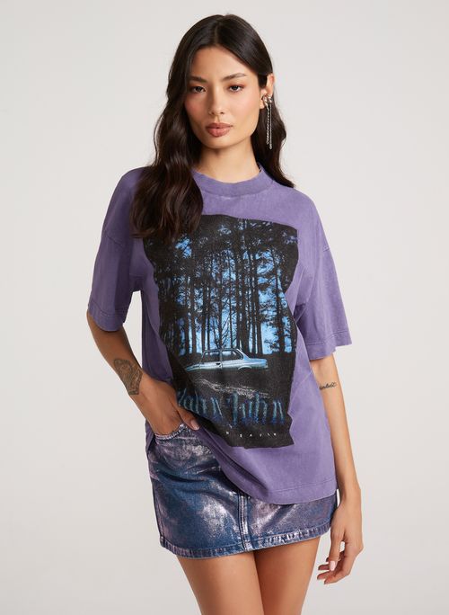 Camiseta Ampla Forest Car John John Feminina