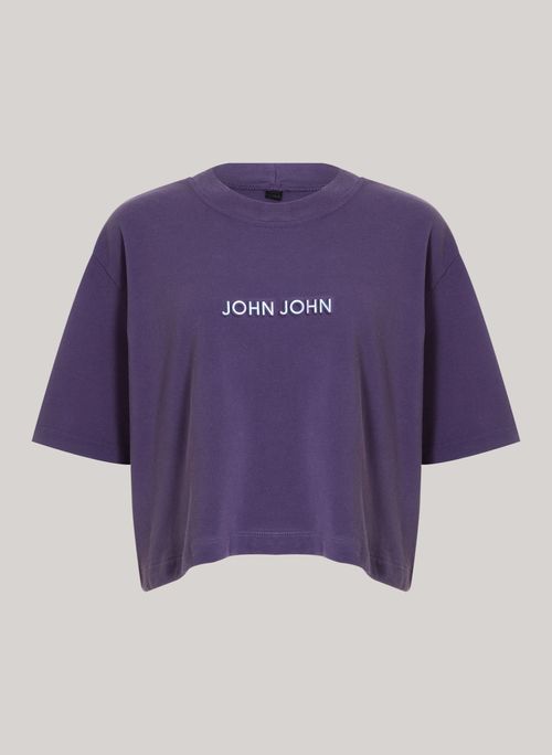 Camiseta Ampla Alexa Uva John John Feminina