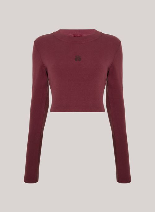 Blusa Cropped Adri Vinho John John Feminina